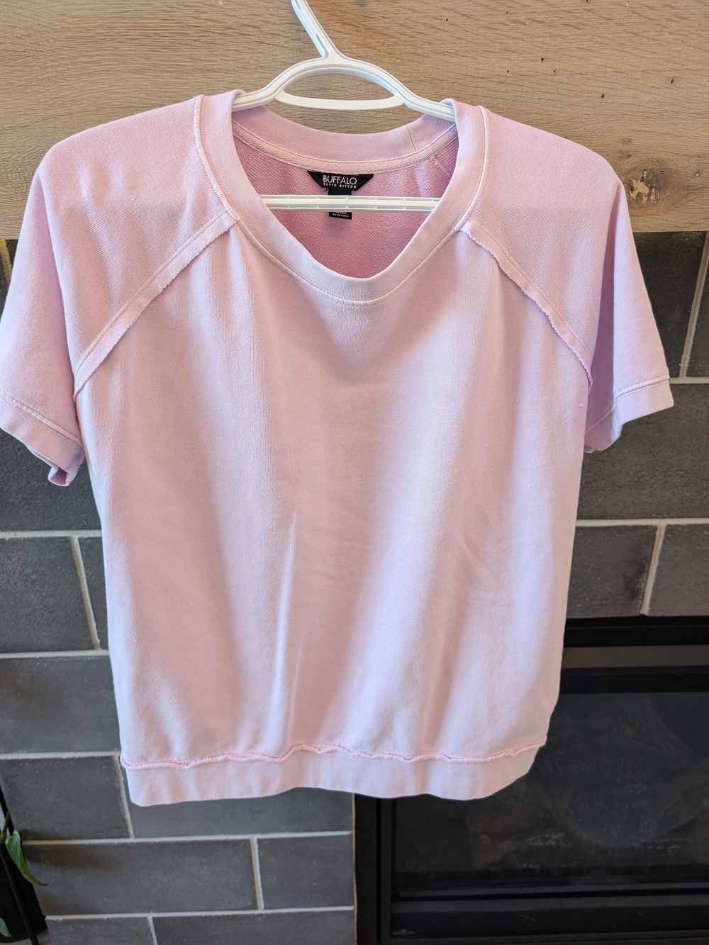 Buffalo David Bitton Light Pink Short-Sleeve Sweatshirt